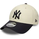 czapka-z-daszkiem-bezowo-granatowa-snapback-9forty-m-crown-new-york-yankees-mlb-new-era