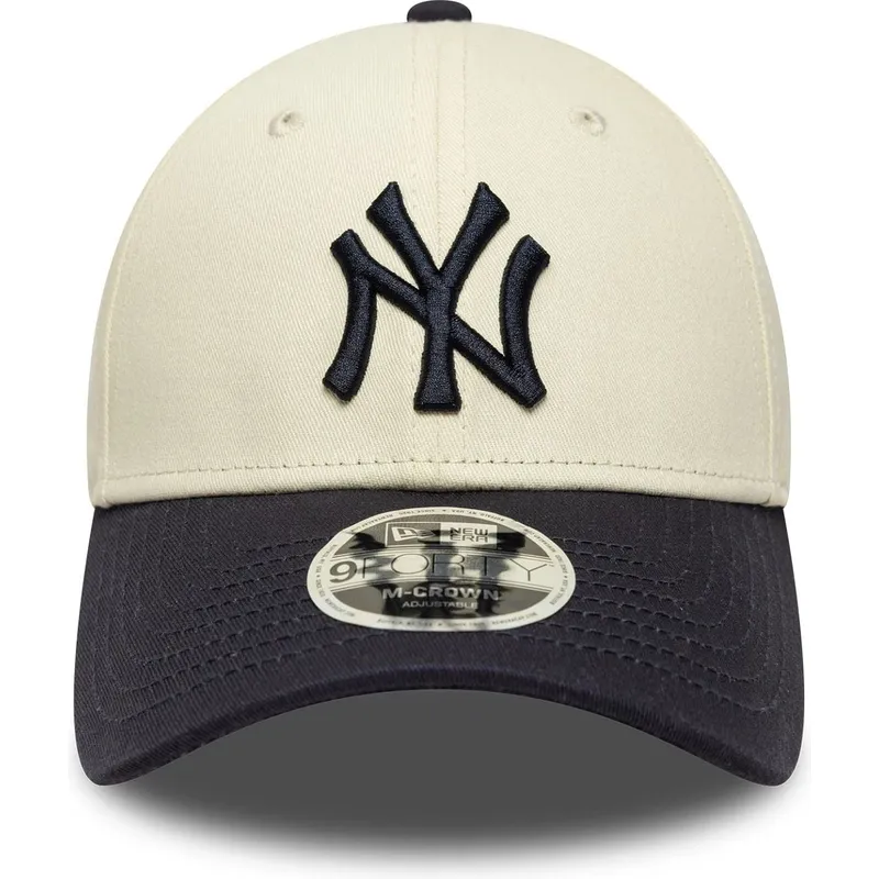 gorra-curva-beige-y-azul-marino-snapback-9forty-m-crown-de-new-york-yankees-mlb-de-new-era