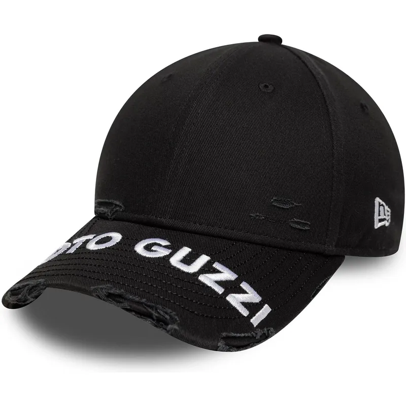 new-era-curved-brim-9forty-m-crown-distressed-moto-guzzi-black-adjustable-cap