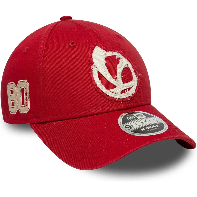 kepure-islenkta-raudona-snapback-9forty-m-crown-80th-year-vespa-piaggio-new-era