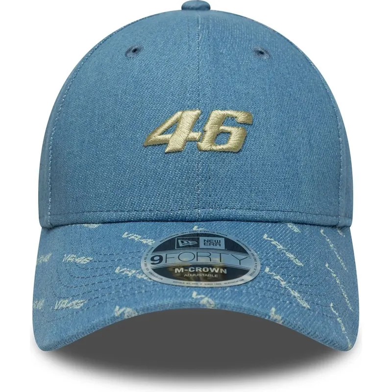 new-era-curved-brim-9forty-m-crown-denim-valentino-rossi-vr46-motogp-blue-snapback-cap