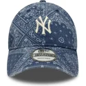 niebieska-regulowana-czapka-z-zakrzywionym-daszkiem-9twenty-washed-paisley-new-york-yankees-mlb-new-era