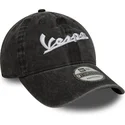 kepure-islenkta-juoda-reguliuojamas-9twenty-washed-vespa-piaggio-new-era