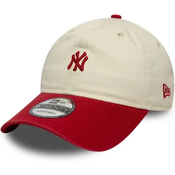 Cap išlenkta beige adjustable strap 9TWENTY Mini Washed New York Yankees MLB New Era