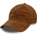 new-era-curved-brim-brown-logo-9twenty-suede-new-york-yankees-mlb-brown-adjustable-cap