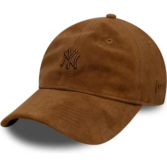 Cap išlenkta brown adjustable strap 9TWENTY Suede New York Yankees MLB New Era