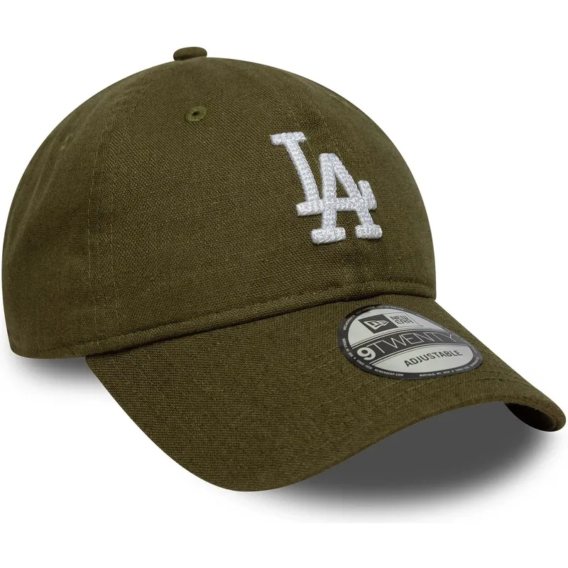 cap-islenkta-green-adjustable-strap-9twenty-linen-los-angeles-dodgers-mlb-new-era