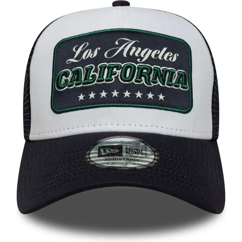 kepure-islenkta-vilkikas-tamsiai-melyna-snapback-a-frame-frame-location-los-angeles-ciudades-y-playas-california-new-era