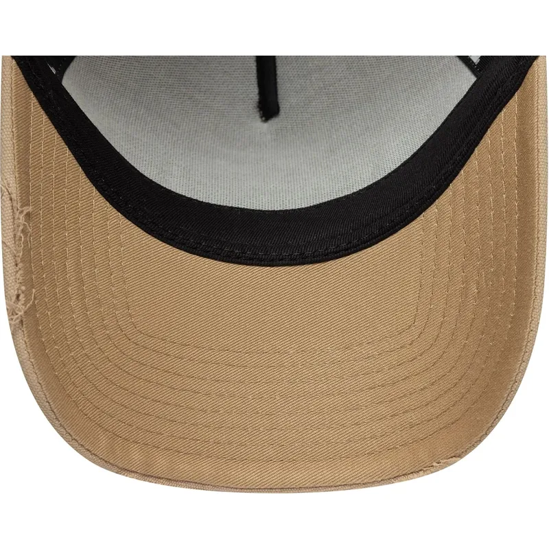 kepure-islenkta-ruda-snapback-a-frame-oval-canvas-distress-new-era