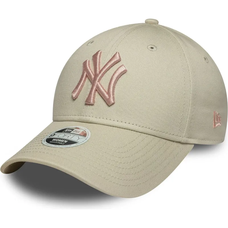 kepure-islenkta-smelio-reguliuojamas-rosa-9forty-league-essential-new-york-yankees-mlb-new-era