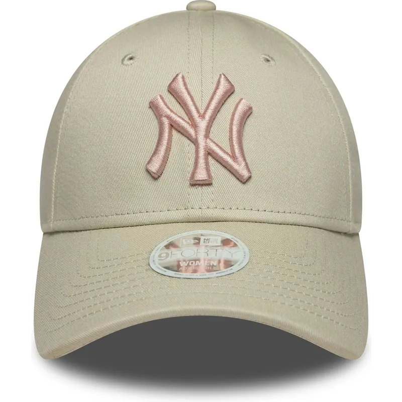 kepure-islenkta-smelio-reguliuojamas-rosa-9forty-league-essential-new-york-yankees-mlb-new-era