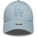 jasnoniebieska-regulowana-czapka-z-zakrzywionym-daszkiem-z-niebieskim-logo-dla-kobiet-9forty-metallic-logo-los-angeles-dodgers-m