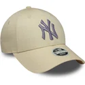 cap-islenkta-beige-adjustable-strap-9forty-metallic-new-york-yankees-mlb-new-era