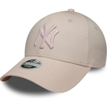 Cap išlenkta pink adjustable strap 9FORTY Metallic New York Yankees MLB New Era