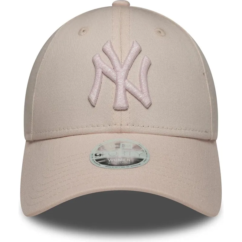 kepure-islenkta-rozine-reguliuojama-juostele-9forty-metallic-new-york-yankees-mlb-new-era