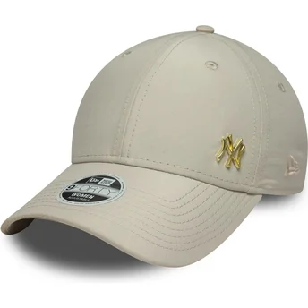 Cap išlenkta beige adjustable strap dorado 9FORTY Flawless New York Yankees MLB New Era