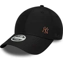 kepure-islenkta-juoda-reguliuojamas-bronce-9forty-flawless-new-york-yankees-mlb-new-era