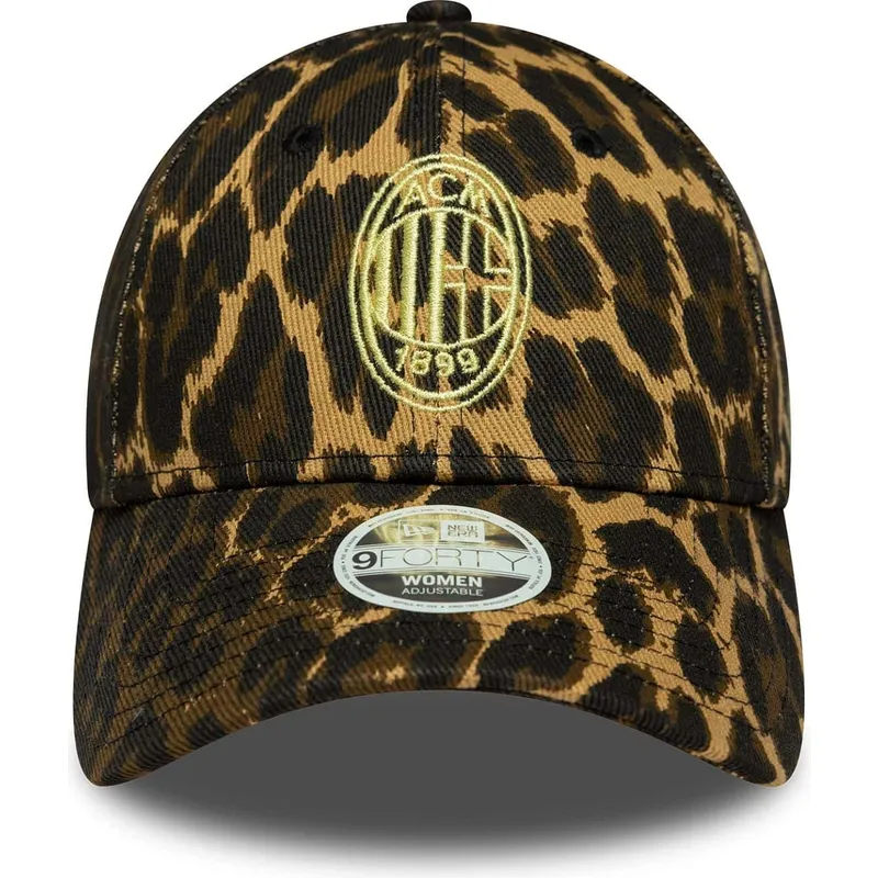 kepure-islenkta-leopardinis-reguliuojama-juostele-9forty-ac-milan-serie-a-new-era