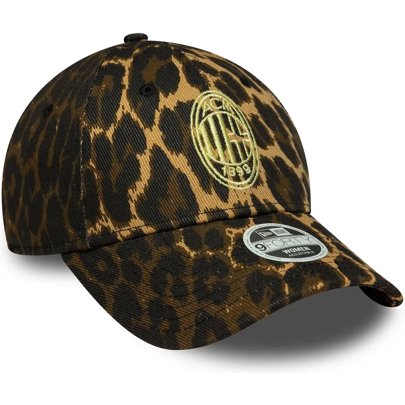 gorra-curva-leopardo-ajustable-para-mujer-9forty-de-ac-milan-serie-a-de-new-era