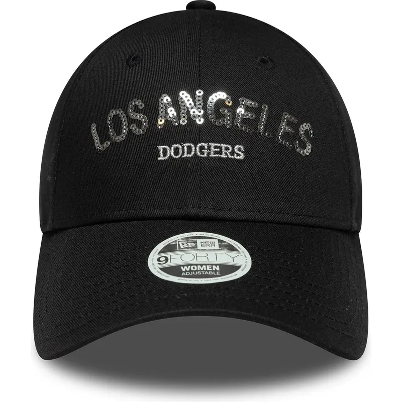 cap-islenkta-black-adjustable-strap-9forty-sequin-wordmark-los-angeles-dodgers-mlb-new-era cap-islenkta-black-adjustable-strap-9forty-sequin-wordmark-los-angeles-dodgers-mlb-new-era