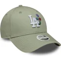 cap-islenkta-green-adjustable-strap-claro-9forty-floral-icon-los-angeles-dodgers-mlb-new-era