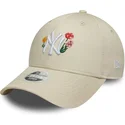 cap-islenkta-beige-adjustable-strap-9forty-floral-icon-new-york-yankees-mlb-new-era