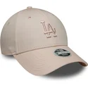 gorra-curva-rosa-ajustable-con-logo-rosa-para-mujer-9forty-league-essential-midi-de-los-angeles-dodgers-mlb-de-new-era