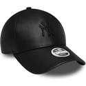 czarna-zakrzywiona-czapka-regulowana-z-czarnym-logo-dla-kobiet-9forty-pu-new-york-yankees-mlb-new-era