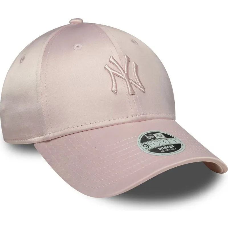 kepure-islenkta-rozine-reguliuojamas-9forty-satin-new-york-yankees-mlb-new-era