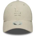 cap-islenkta-beige-adjustable-strap-9forty-m-crown-pastel-cord-los-angeles-dodgers-mlb-new-era