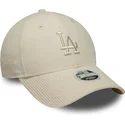 cap-islenkta-beige-adjustable-strap-9forty-m-crown-pastel-cord-los-angeles-dodgers-mlb-new-era