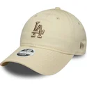 bezowa-regulowana-czapka-z-daszkiem-z-bezowym-logo-dla-kobiet-9twenty-league-essential-midi-los-angeles-dodgers-mlb-new-era