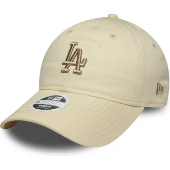 Cap išlenkta beige adjustable strap 9TWENTY League Essential Midi Los Angeles Dodgers MLB New Era