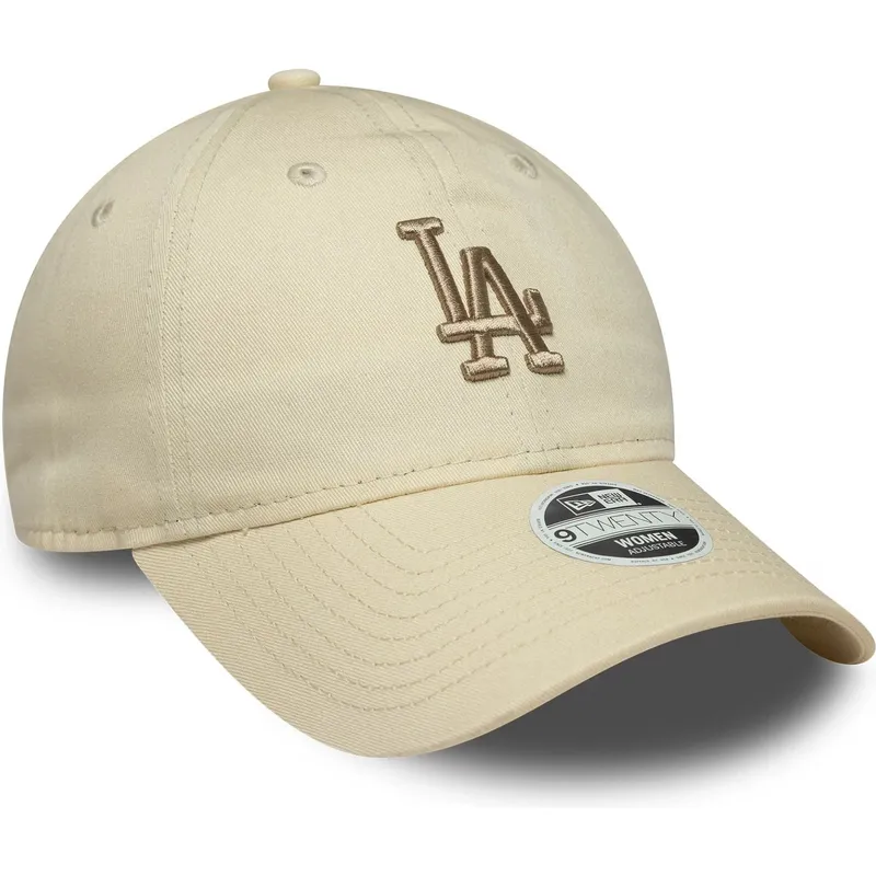 cap-islenkta-beige-adjustable-strap-9twenty-league-essential-midi-los-angeles-dodgers-mlb-new-era