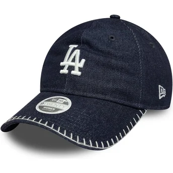 Kepurė išlenkta tamsiai mėlyna reguliuojama juostelė 9TWENTY Denim Stitch Los Angeles Dodgers MLB New Era