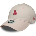 kepure-islenkta-rozine-reguliuojama-juostele-9twenty-washed-mini-los-angeles-dodgers-mlb-new-era