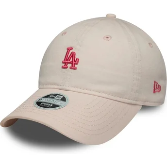 Kepurė išlenkta rožinė reguliuojama juostelė 9TWENTY Washed Mini Los Angeles Dodgers MLB New Era