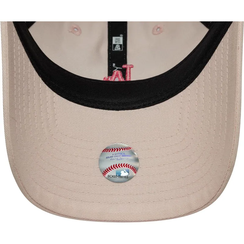 kepure-islenkta-rozine-reguliuojama-juostele-9twenty-washed-mini-los-angeles-dodgers-mlb-new-era
