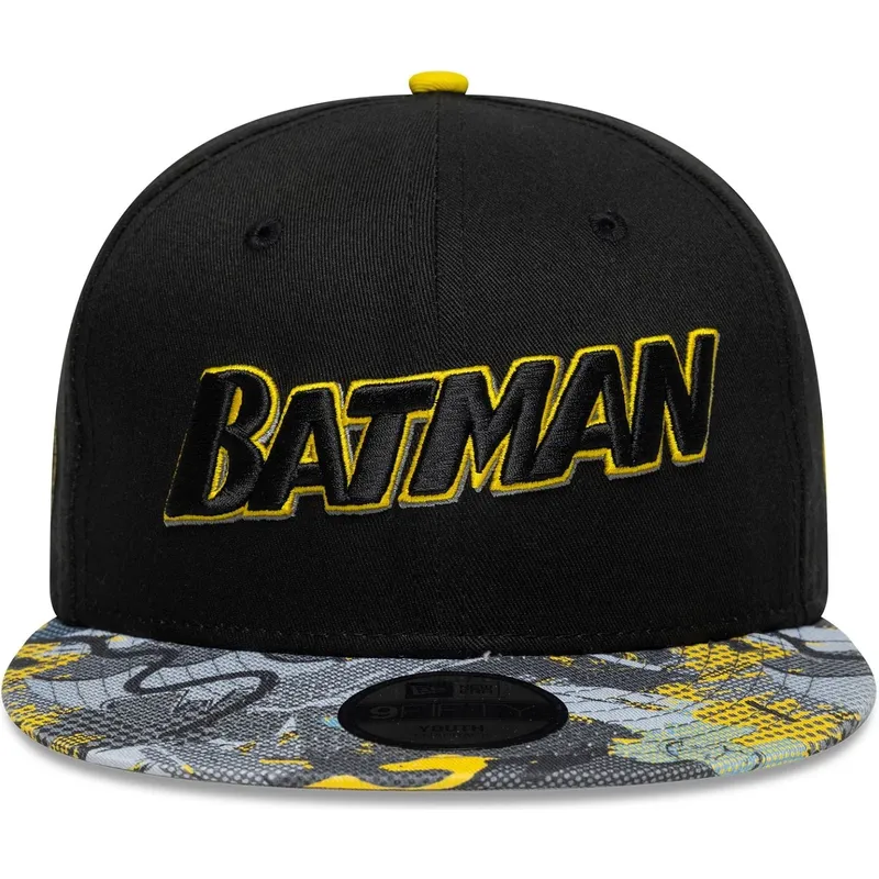 kepure-plokscia-juoda-snapback-vaikams-9fifty-batman-dc-comics-new-era