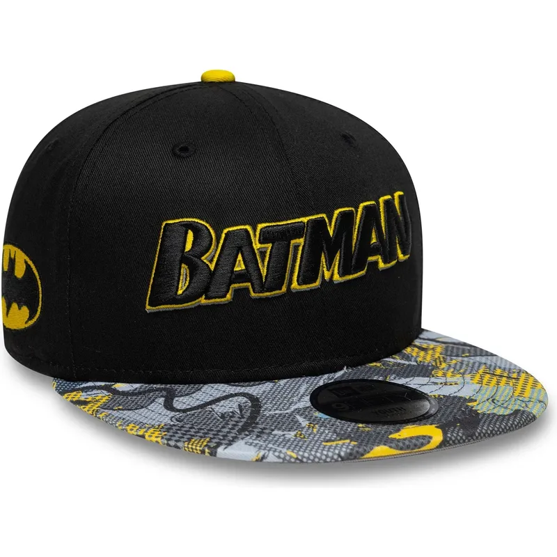 kepure-plokscia-juoda-snapback-vaikams-9fifty-batman-dc-comics-new-era