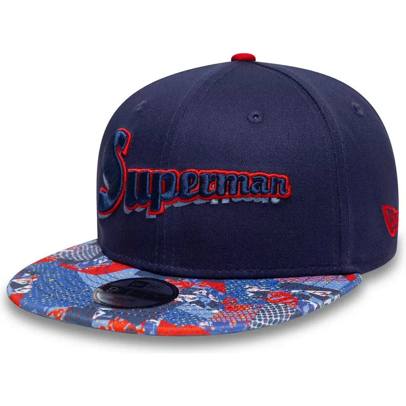 cap-plokscia-navy-blue-snapback-vaikams-9fifty-superman-dc-comics-new-era