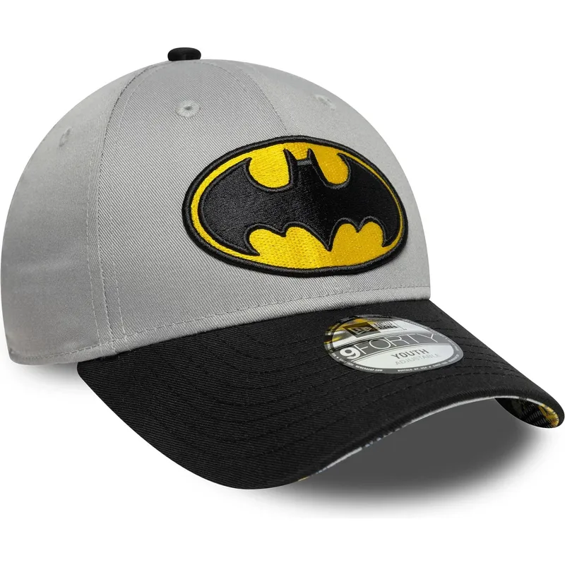 cap-islenkta-black-adjustable-strap-vaikams-9forty-batman-dc-comics-new-era