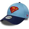 kepure-islenkta-melyna-reguliuojama-juostele-vaikams-9forty-superman-dc-comics-new-era