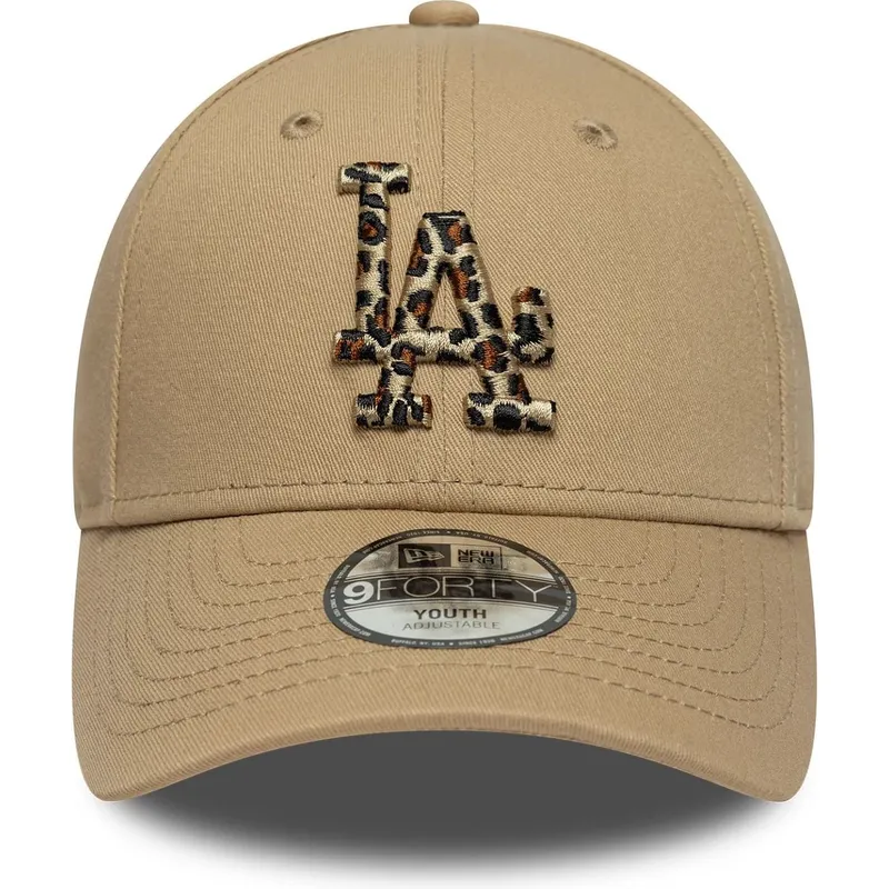 kepure-islenkta-ruda-reguliuojamas-vaikams-9forty-animal-infill-los-angeles-dodgers-mlb-new-era