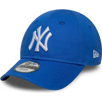 Gorra curva azul ajustable para niño pequeño 9FORTY League Essential de New York Yankees MLB de New Era