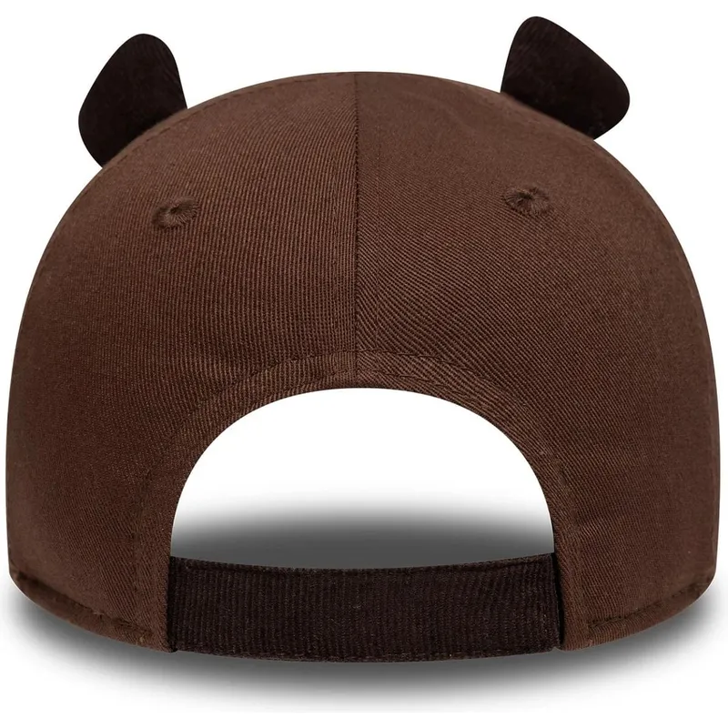 new-era-curved-brim-toddler-9forty-cord-ears-brown-adjustable-cap