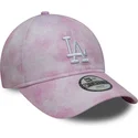 cap-islenkta-pink-adjustable-strap-vaikams-9twenty-tie-dye-los-angeles-dodgers-mlb-new-era