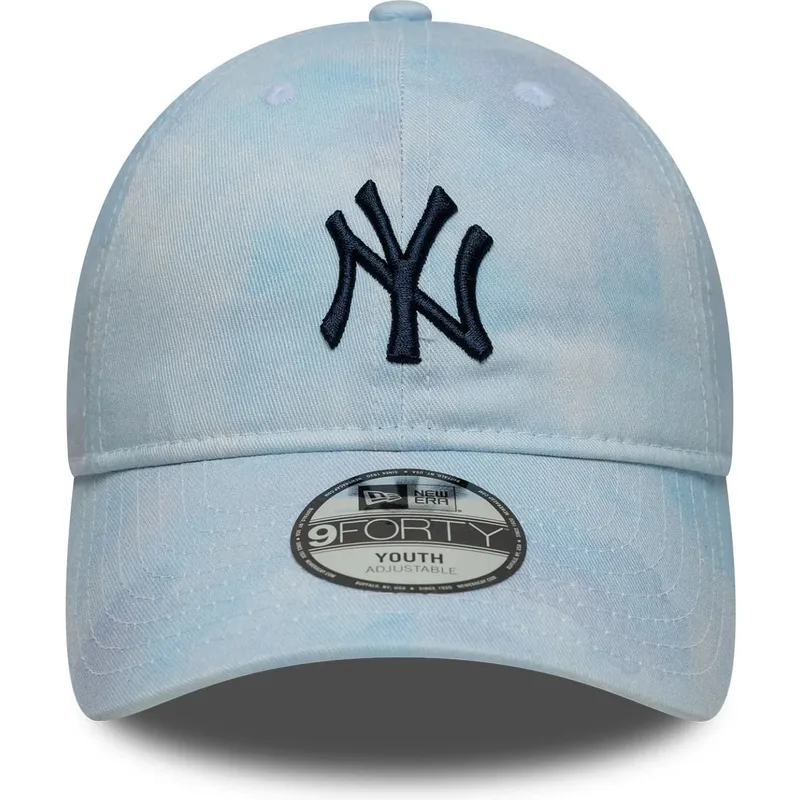 kepure-islenkta-melyna-reguliuojamas-vaikams-9twenty-tie-dye-new-york-yankees-mlb-new-era