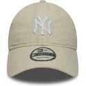 cap-islenkta-beige-adjustable-strap-9twenty-linen-new-york-yankees-mlb-new-era