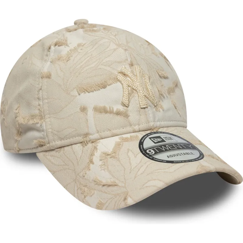 cap-islenkta-beige-adjustable-strap-9twenty-img-floral-new-york-yankees-mlb-new-era